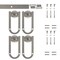 Quiet Glide Soft Close 48" Satin Nickel Horseshoe Min Double Barn Door Hardware NT.1310.08.SN-48-2-SC - alternate 1